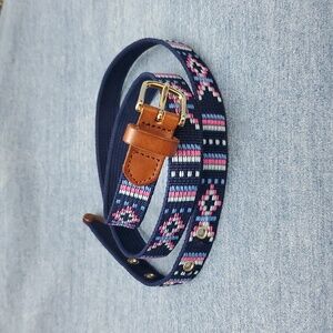 J Crew Embroidered Blur Belt Sz M Waist 34-38